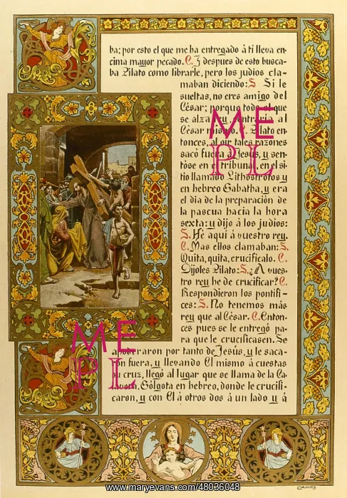  : Illuminated page from a Spanish gospel