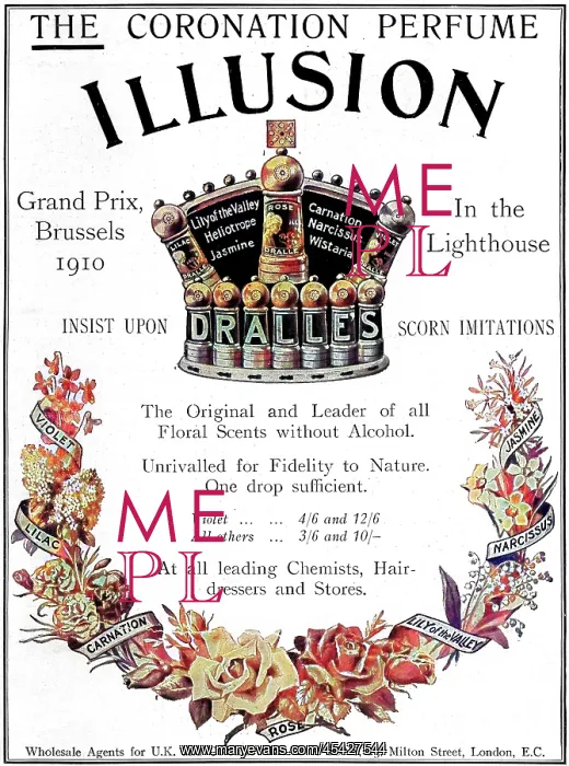 : Illusion Coronation Perfume advertisement, 1911 : Illusion Coronation Perfume advertisement, 1911