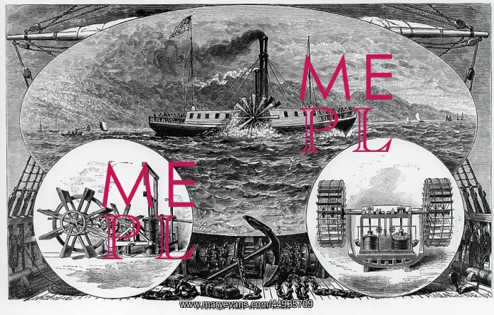 : Illustrated Depiction of Robert Fulton's First : Illustrated Depiction of Robert Fulton's First