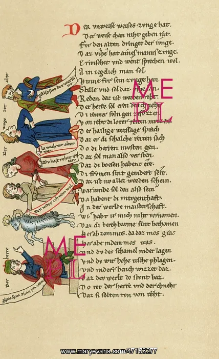 : Illustrated page from the Welschen Gast : Illustrated page from the Welschen Gast