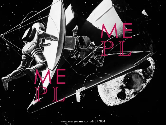 : Illustration 1960s Weightless : Illustration 1960s Weightless