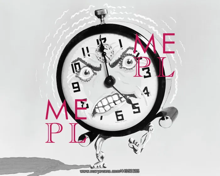 : Illustration of Alarm Clock with Angry Face Kicking : Illustration of Alarm Clock with Angry Face Kicking