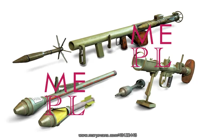 : Illustration of the American Bazooka, the German : Illustration of the American Bazooka, the German