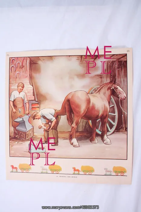 : Illustration of a blacksmith at work : Illustration of a blacksmith at work