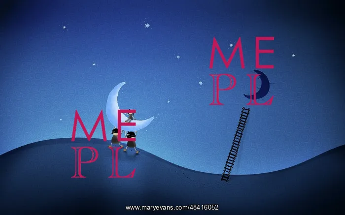  : Illustration of cartoon characters stealing the moon