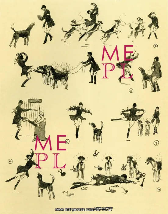 : Illustration by Cecil Aldin, handler at Peterborough Show : Illustration by Cecil Aldin, handler at Peterborough Show