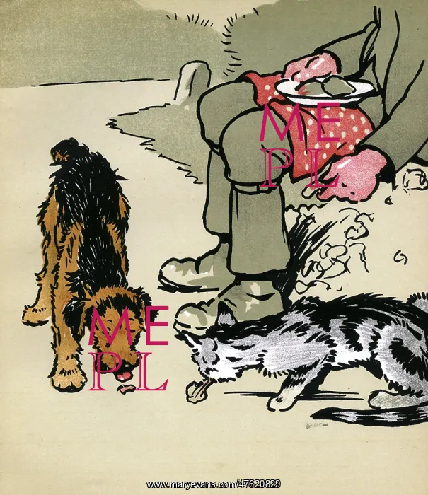 : Illustration by Cecil Aldin, Jack and Jill : Illustration by Cecil Aldin, Jack and Jill