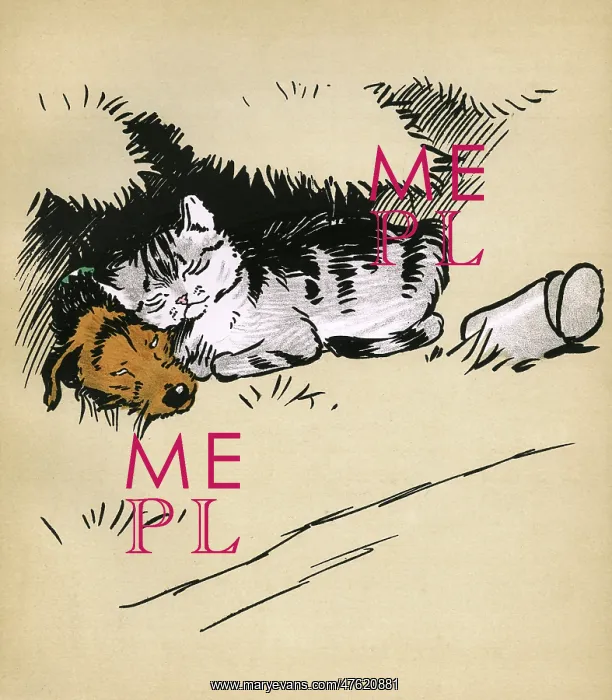 : Illustration by Cecil Aldin, Jack and Jill : Illustration by Cecil Aldin, Jack and Jill