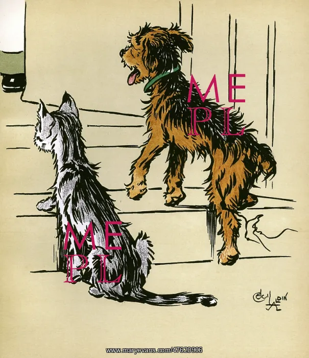 : Illustration by Cecil Aldin, Jack and Jill : Illustration by Cecil Aldin, Jack and Jill