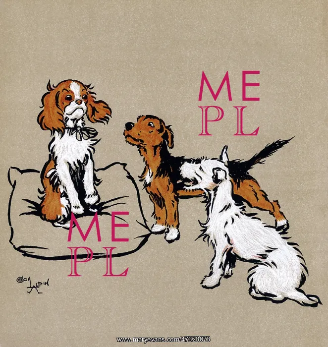 : Illustration by Cecil Aldin, The Mongrel Puppy Book : Illustration by Cecil Aldin, The Mongrel Puppy Book