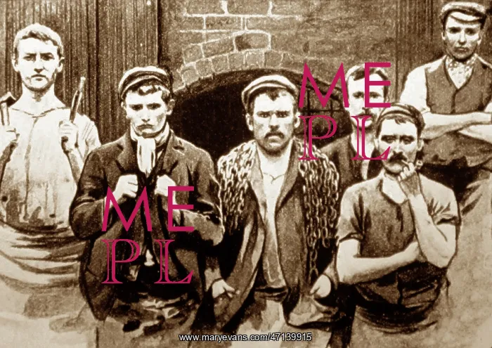  : Illustration of Chadley Heath chain makers in the 1850s