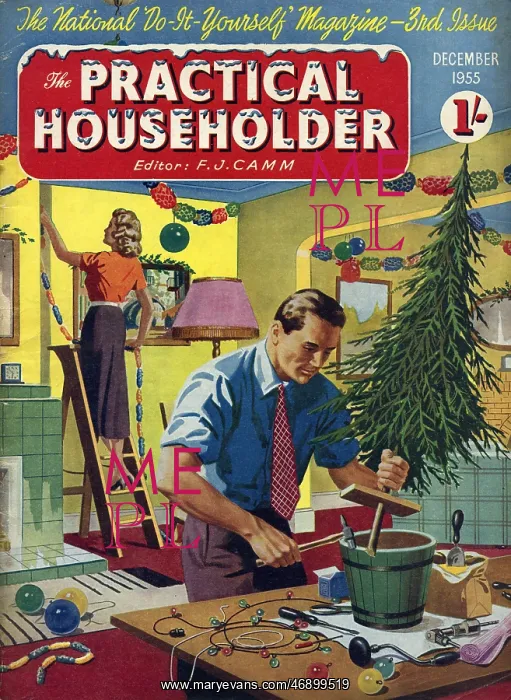 : Illustration for front cover of The Practical Householder ma : Illustration for front cover of The Practical Householder ma