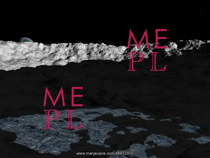 : Illustration of a deep crater on the surface of the moon : Illustration of a deep crater on the surface of the moon