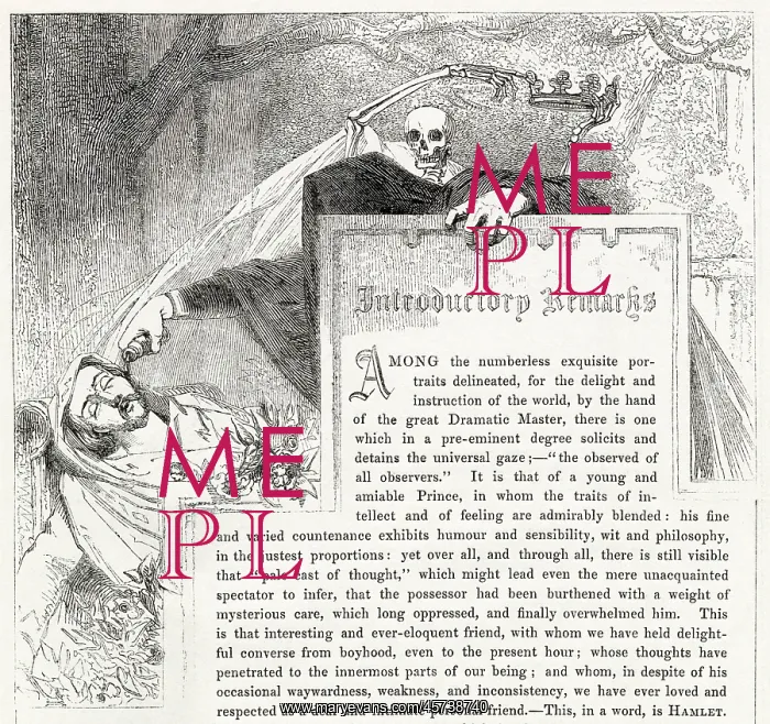 : Illustration, Hamlet, by William Shakespeare : Illustration, Hamlet, by William Shakespeare
