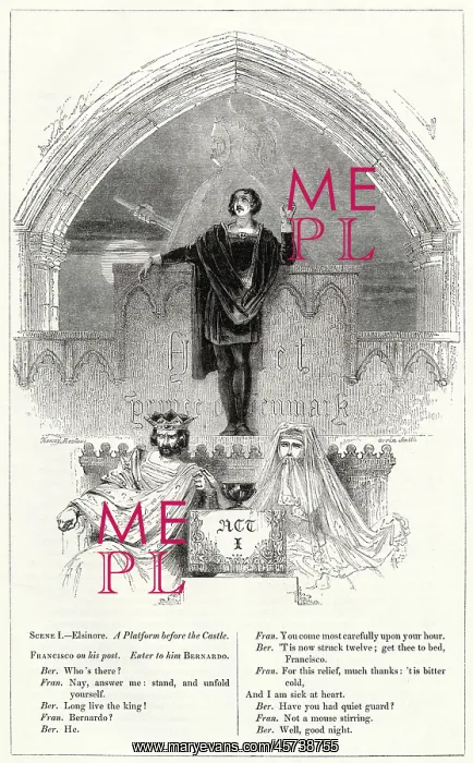 : Illustration, Hamlet, by William Shakespeare : Illustration, Hamlet, by William Shakespeare