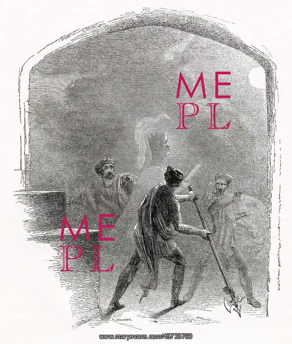 : Illustration, Hamlet, by William Shakespeare : Illustration, Hamlet, by William Shakespeare