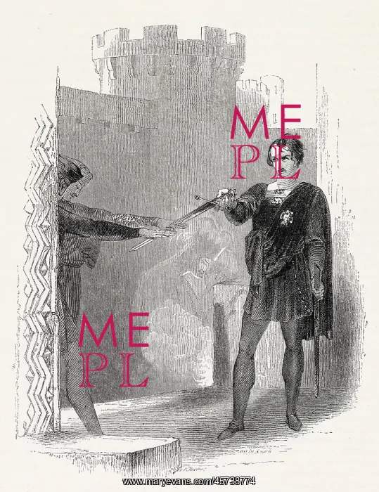 : Illustration, Hamlet, by William Shakespeare : Illustration, Hamlet, by William Shakespeare