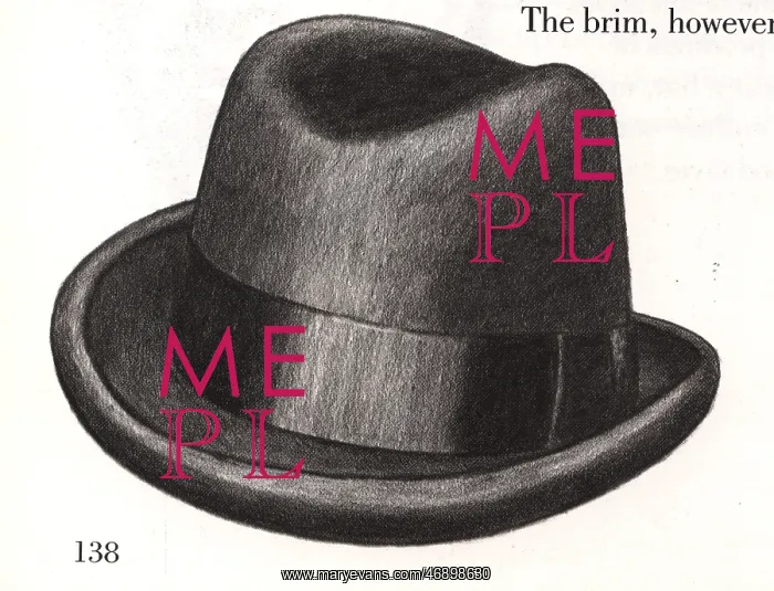 : Illustration of homburg hat : Illustration of homburg hat