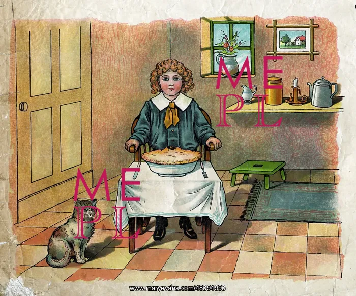 : Illustration, Little Jack Horner : Illustration, Little Jack Horner