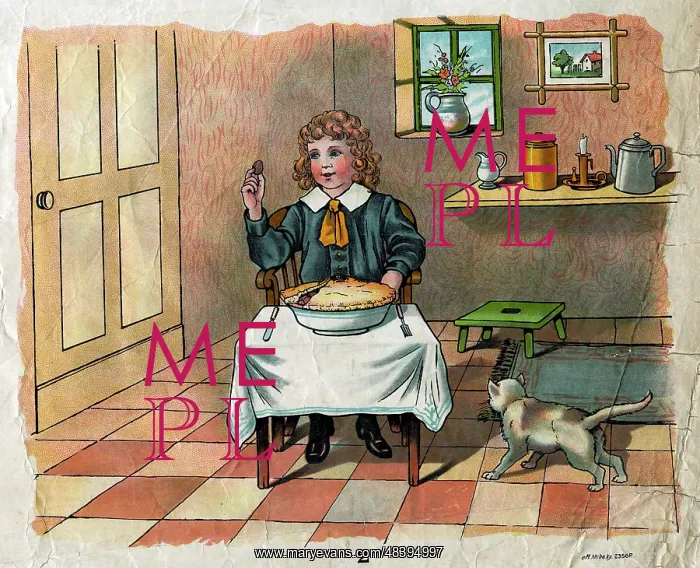 : Illustration, Little Jack Horner : Illustration, Little Jack Horner
