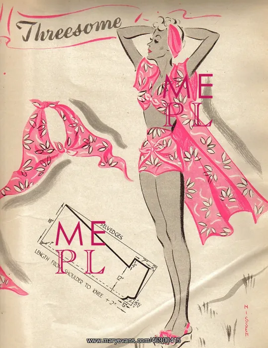 : Illustration How to make a bikini article, Woman's Fair, 1 : Illustration How to make a bikini article, Woman's Fair, 1