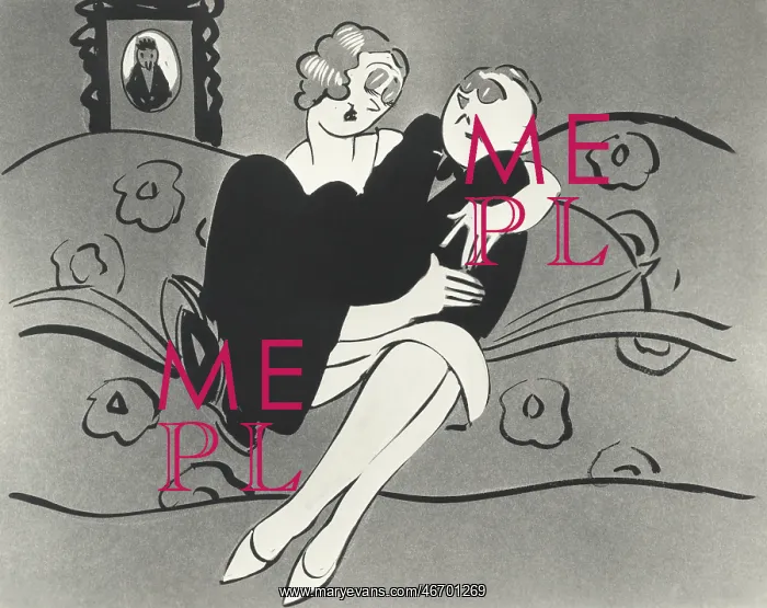 : Illustration of man sitting in woman's lap : Illustration of man sitting in woman's lap