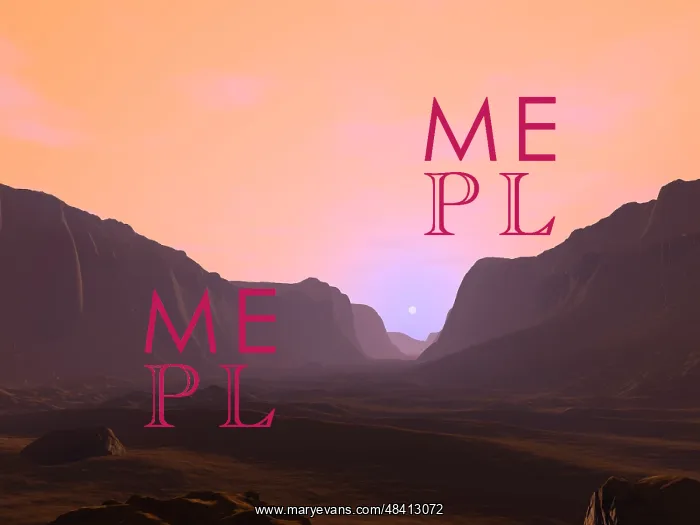 : Illustration of a martian sunrise from within a deep canyon : Illustration of a martian sunrise from within a deep canyon