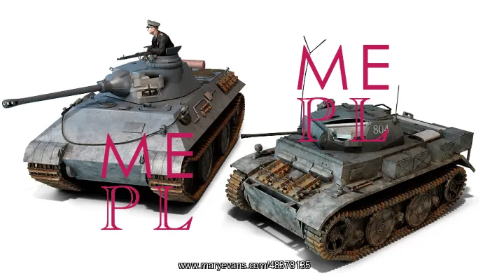 : Illustration of two Panzer tanks, the Leopard : Illustration of two Panzer tanks, the Leopard