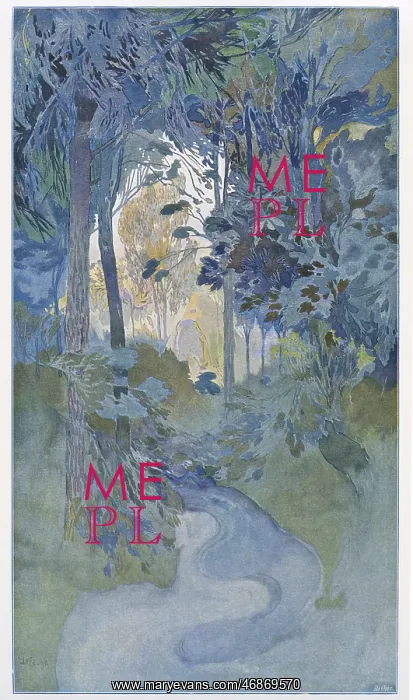 : Illustration, a path through a wood : Illustration, a path through a wood