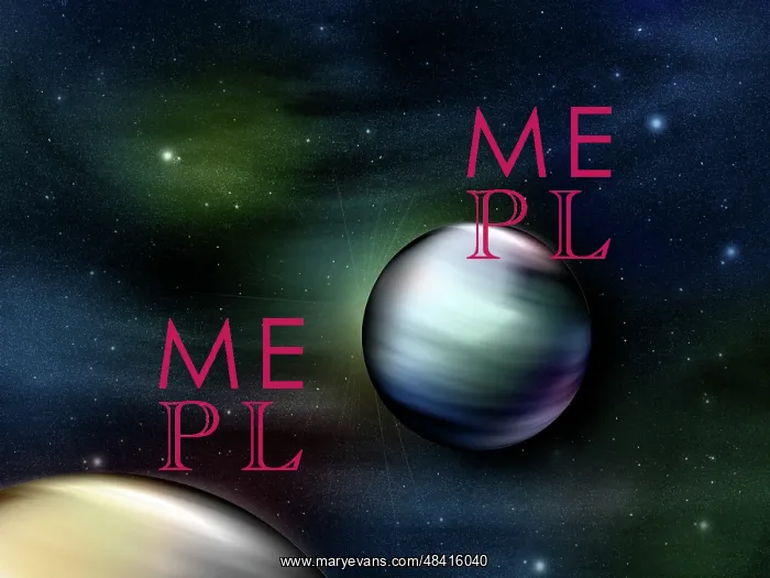 : Illustration of planets in outer space : Illustration of planets in outer space