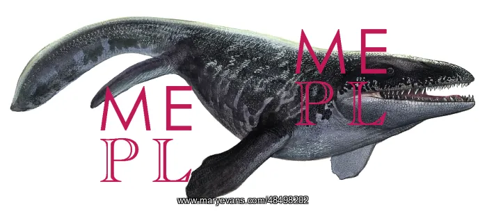 : Illustration of a Prognathodon from the prehistoric era : Illustration of a Prognathodon from the prehistoric era