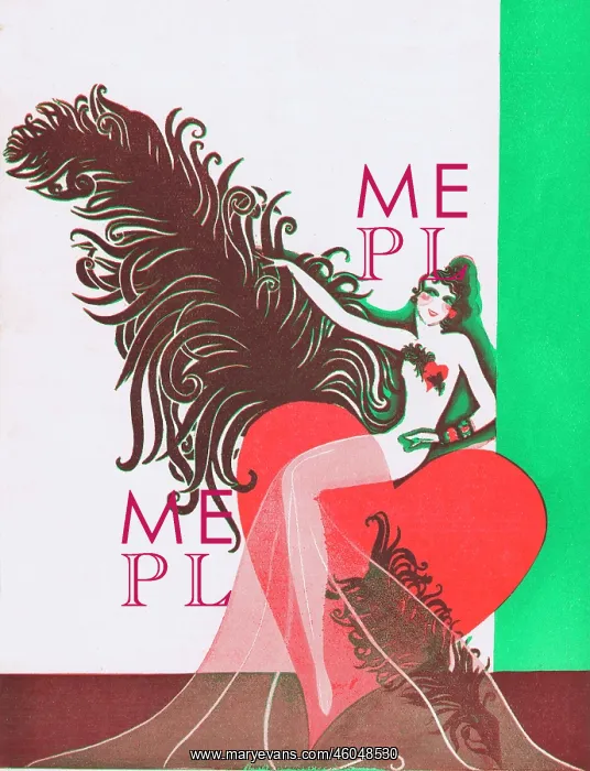 : Illustration for the programme cover of La Revue D'Amour, 19 : Illustration for the programme cover of La Revue D'Amour, 19