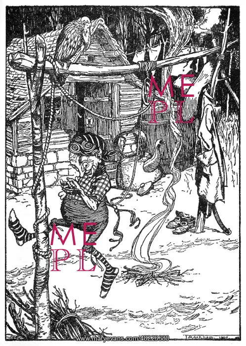 : Illustration, Rumpelstiltskin : Illustration, Rumpelstiltskin