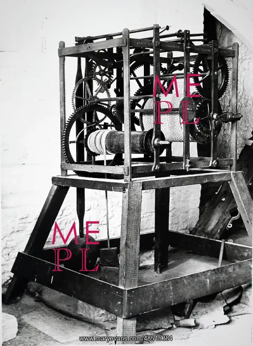 : Illustration showing 17th century clock built : Illustration showing 17th century clock built