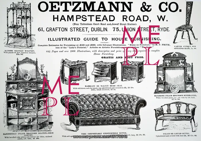 : Illustration showing advertisement for Oetzmann : Illustration showing advertisement for Oetzmann