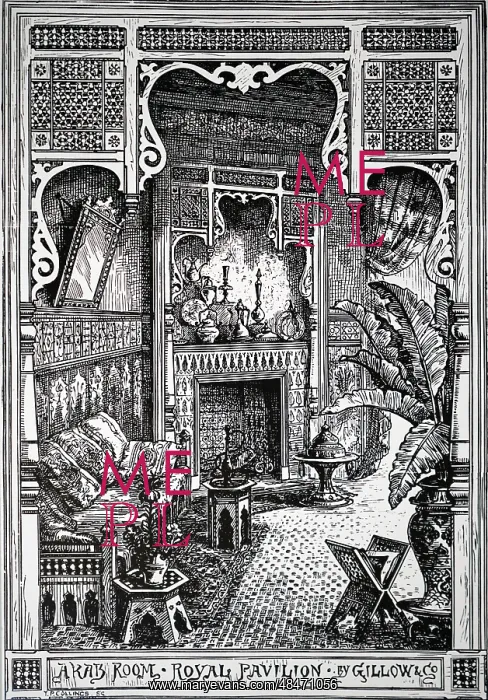 : Illustration showing Arab interior by Gillow & Co : Illustration showing Arab interior by Gillow & Co