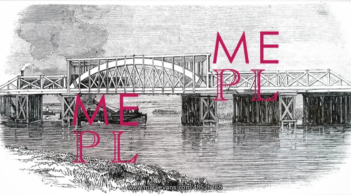 : Illustration showing Bardney bridge on the Great : Illustration showing Bardney bridge on the Great