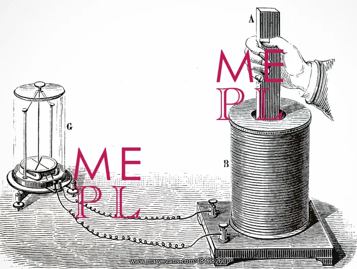 : Illustration showing Demonstration of electromagnetic : Illustration showing Demonstration of electromagnetic
