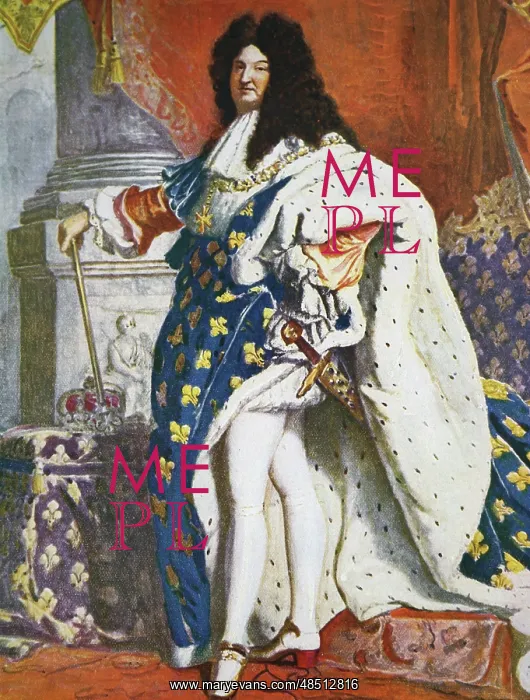  : Illustration showing French King, Louis XIV (1638 - 1715)