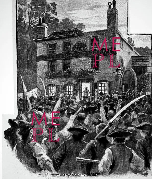 : Illustration showing The Gordon Riots of 1780 : Illustration showing The Gordon Riots of 1780