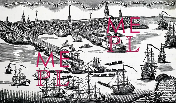 : Illustration showing Landing of British troops : Illustration showing Landing of British troops