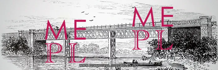 : Illustration showing Lattice girder bridge by E.W. Hughes : Illustration showing Lattice girder bridge by E.W. Hughes