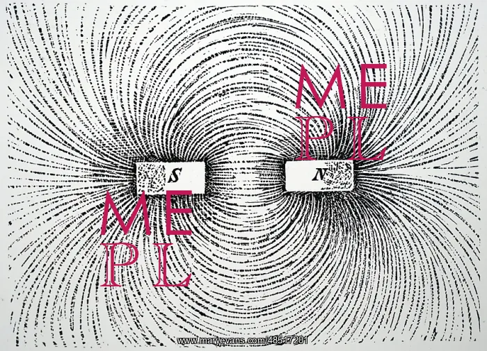 : Illustration showing LINES OF MAGNETIC FORCE using : Illustration showing LINES OF MAGNETIC FORCE using