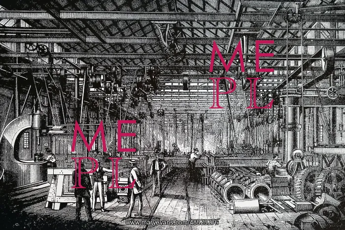 : Illustration showing Machine shop at the Phoenix : Illustration showing Machine shop at the Phoenix