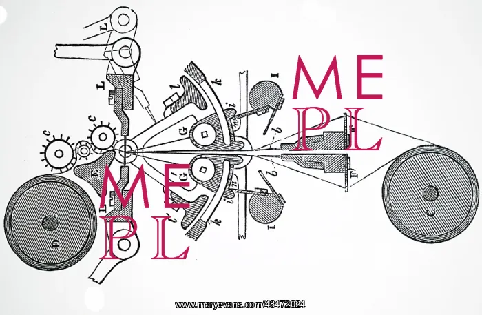 : Illustration showing Mechanism of the bobbin net : Illustration showing Mechanism of the bobbin net
