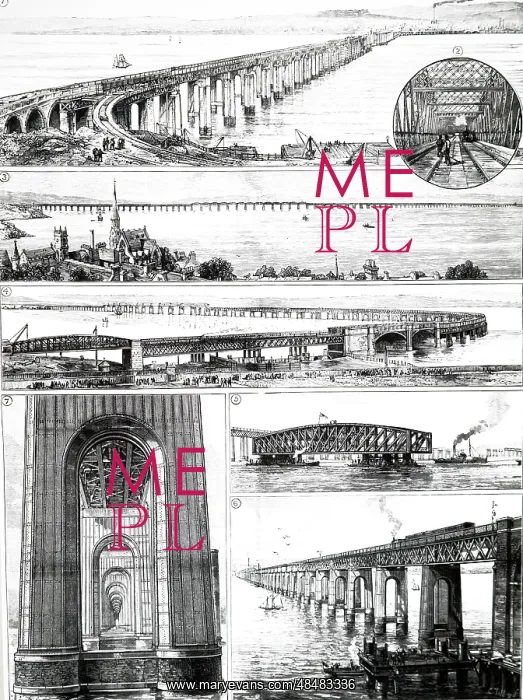 : Illustration showing New (second) Tay Bridge : Illustration showing New (second) Tay Bridge