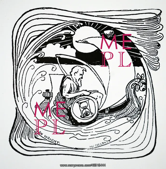 : Illustration showing Old Father Time with his : Illustration showing Old Father Time with his