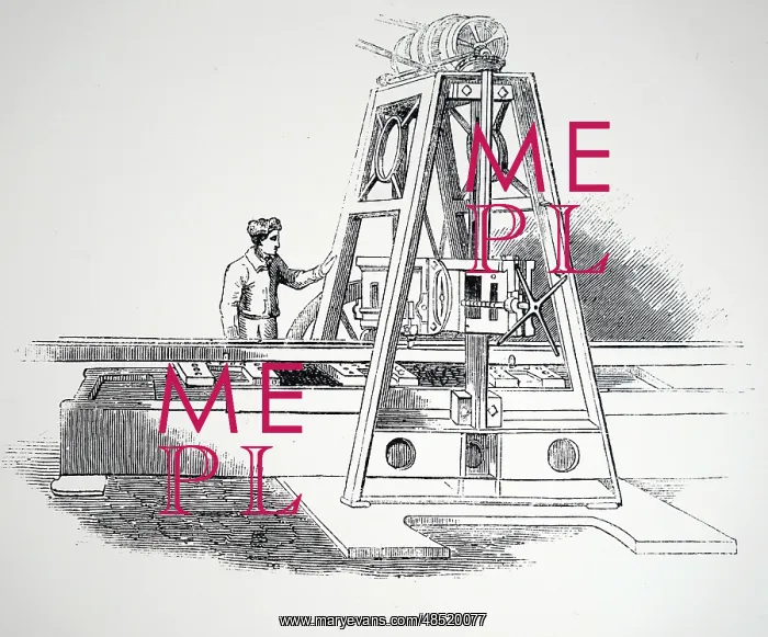 : Illustration showing planning and levelling machine : Illustration showing planning and levelling machine