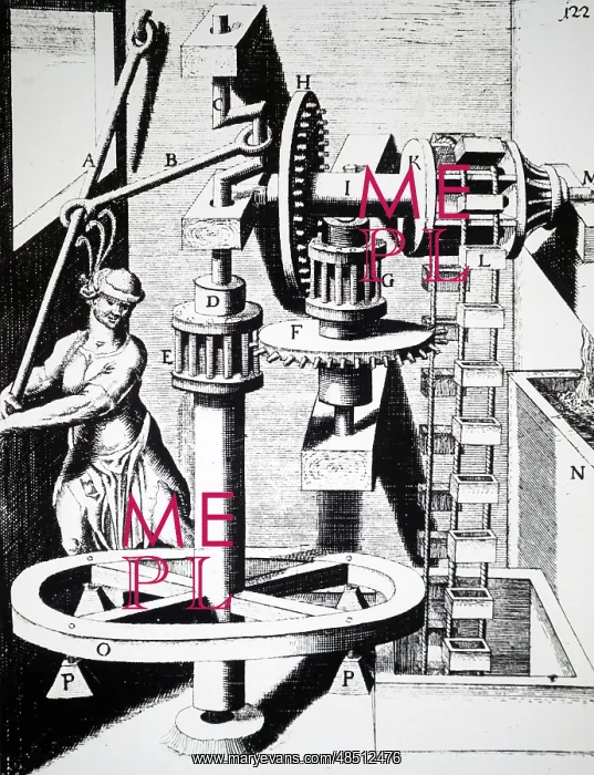 : Illustration showing Raising water by means of : Illustration showing Raising water by means of