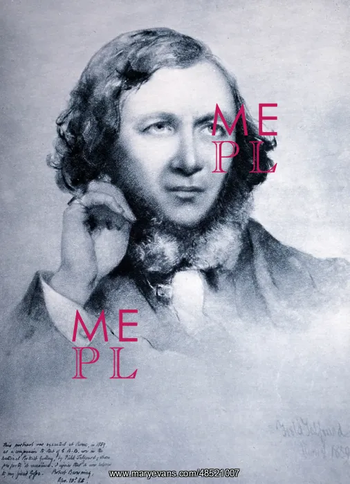 : Illustration showing Robert Browning (1812 - 1889); : Illustration showing Robert Browning (1812 - 1889);